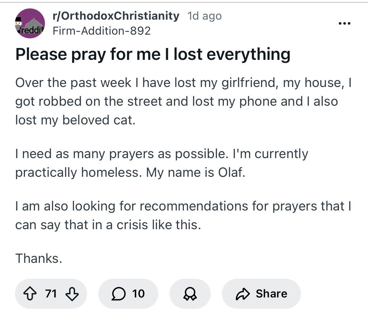 Please pray for him
