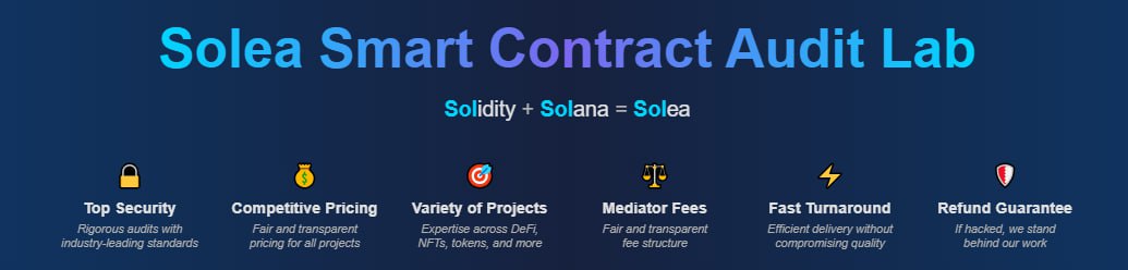 CryptoZykee's tweet photo. The future of blockchain won’t be built on hype — it’ll be built on security.🔰🔥

That’s where @SoleaAuditLab steps in. 🧠🔒

Competition-level experts delivering private, world-class audits that keep your protocol resilient and future-ready.

Follow them now — before your competitors do.

🔗 https://t.co/kyOEVr1yp9

🌐 https://t.co/WdUfvjrlmj