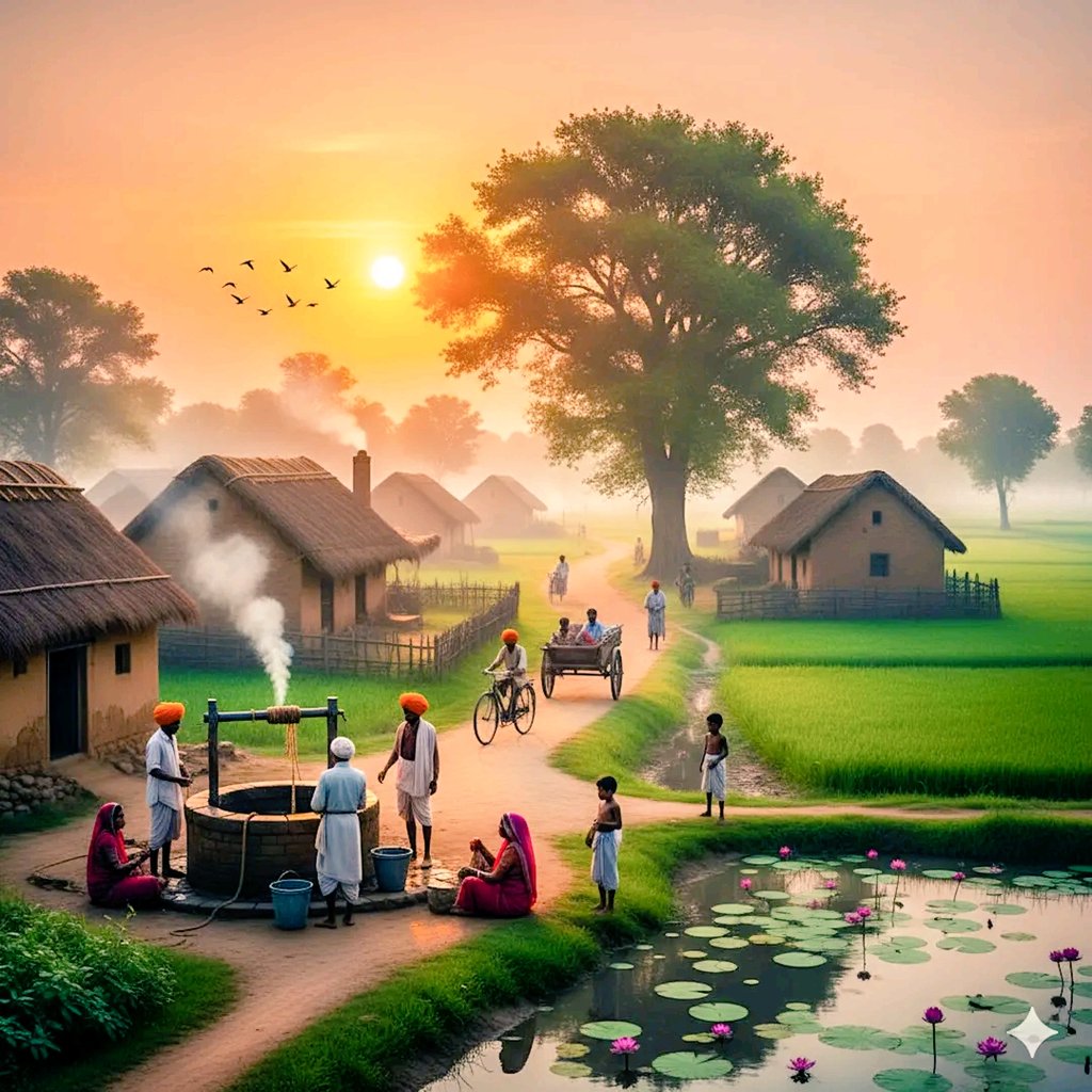 ImJPramodY's tweet image. भोर की लाली ने आसमान को रंग दिया
 मिट्टी की खुशबू ने मन को छू लिया
 गाँव की गलियों में जीवन मुस्कुरा रहा है
 पंछियों का सुर, हवा की धुन गा रहा है
यही तो असली सवेरा है  सादगी में बसेरा है।