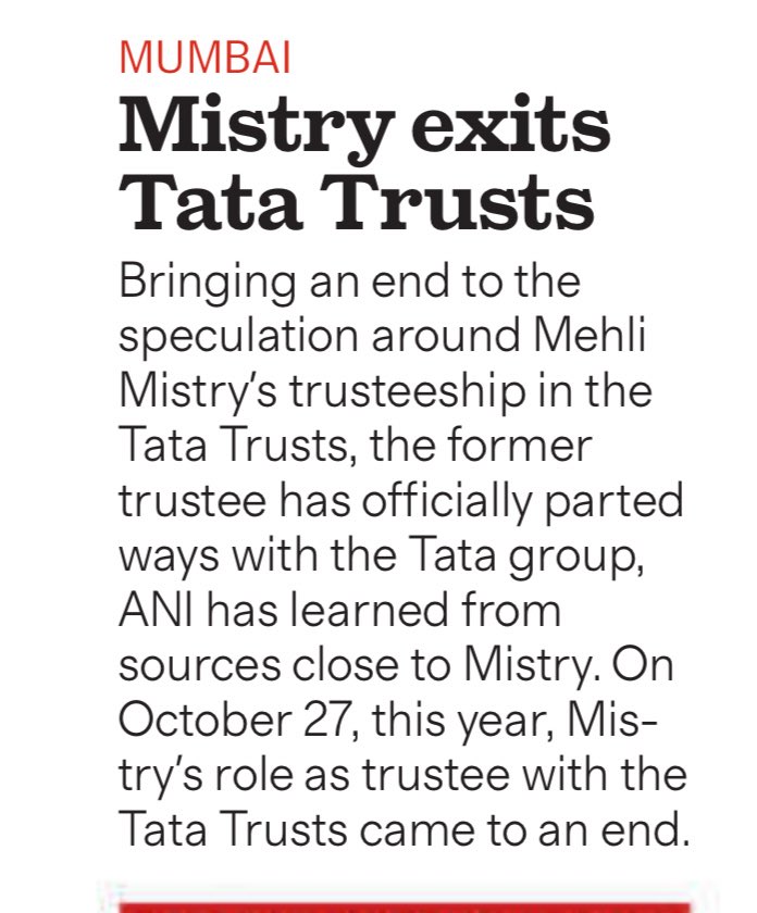 sunilc65's tweet image. मिस्त्री गए, ठेकेदार रह गए। #TataTrust Mystery