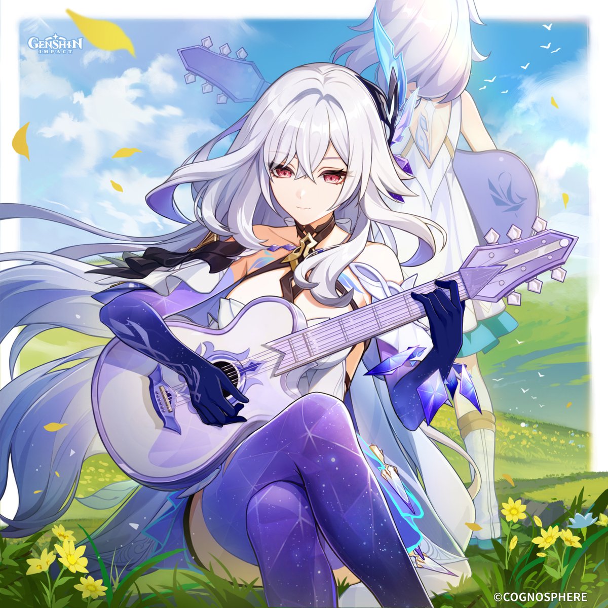 #GenshinImpact #Skirk
Skirk, feliz aniversário!

De acordo com o calendário deste mundo, hoje deveria ser meu aniversário.
Você também deve ter celebrado seu aniversário com sua família de sangue antes.
...Percorremos um longo caminho, mas até a lâmina mais afiada precisa ser