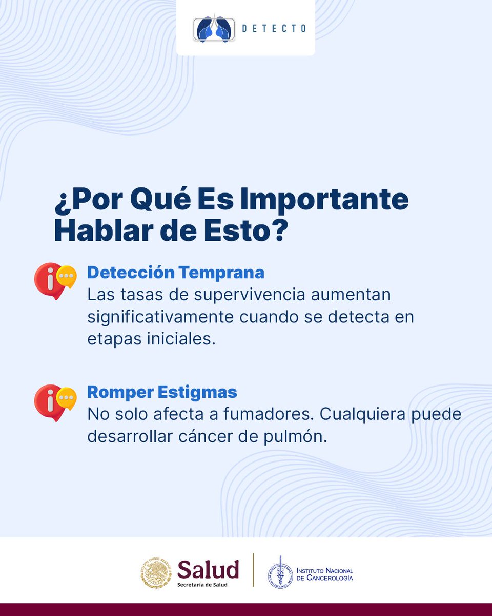 💙 NOVIEMBRE: Un mes para crear conciencia y salvar vidas 💙

Este mes nos unimos al Mes Mundial de Concienciación sobre el Cáncer de Pulmón 🫁✨

cio es el primer paso. Porque no discrimina a nadie. Porque informarnos hoy puede cambiar el mañana de alguien que amamos ❤️‍🩹