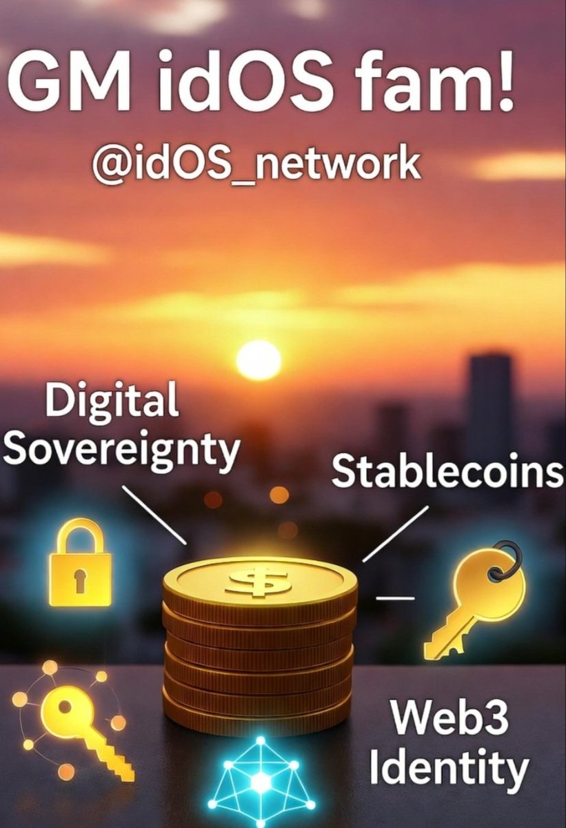 🌄 motivation from idOS! Sun's out, sovereignty's in. Portable, user-owned identities mean you're always one step ahead in the stablecoin surge. Secure your spot in the next-gen economy.Your turn: What's the biggest Web3 pain point idOS solves for you? Let's discuss! 
#idOS