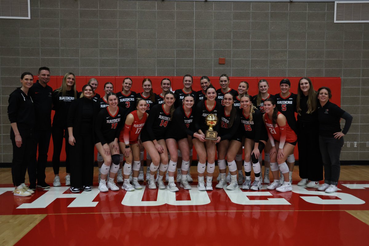 NWCVolleyball's tweet photo. The tradition of excellence continues 🏆

#RaidersStandOut https://t.co/UhxA32asQM
