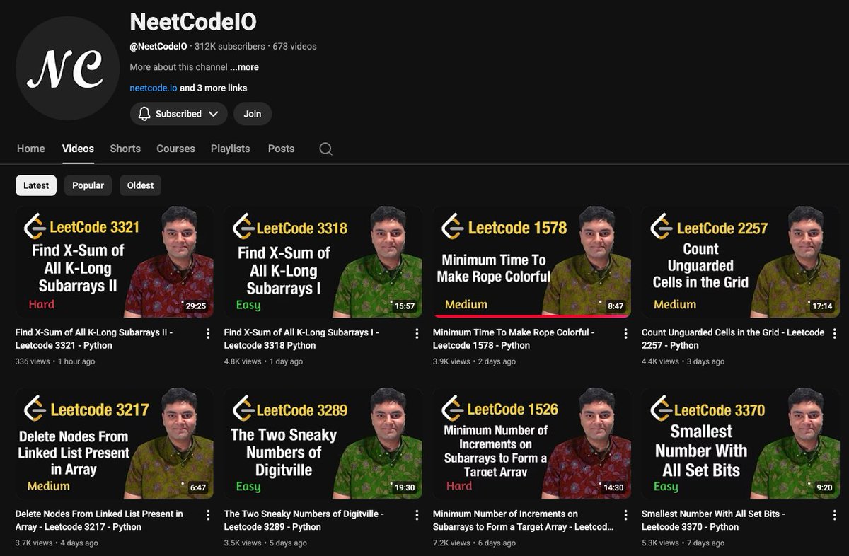 skydotcs's tweet image. just found out @neetcode1 &apos;s shirt colour matches the problem difficulty