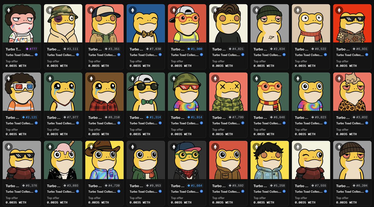 TurboToadClub's tweet image. Well jlake.eth deserves a shoutout. Just swept the floor and has zero listed. What a collector!