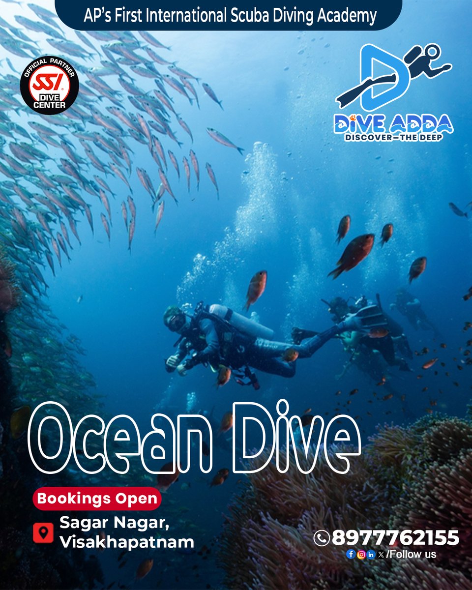 diveaddaindia's tweet image. Ready to Discover the Deep? 🌊

#DiveAdda #ScubaDivingVizag #OceanDive #SSIIndia #DiveCenter #MarineLife #AdventureAwaits #Visakhapatnam #andhratourism #vizagtourism #explorevizag #WeAreSSI #SSIIndia #RealDiving #DiveSSI #DiveSSIIndia #scubawithfriends #Apscubadiving