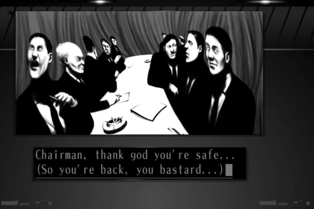 /srs post
my favourite image from TSC by far. parade in general was the case that made me fall in love with this game, everything was perfect in it and it's what made me finish the game fully

it's cool that suda51 sees businessmen for what they are - warped deceitful ghouls