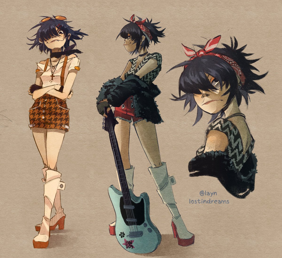 Finished 60s inspired noodle concepts, idk which one I like more ....
#gorillaz