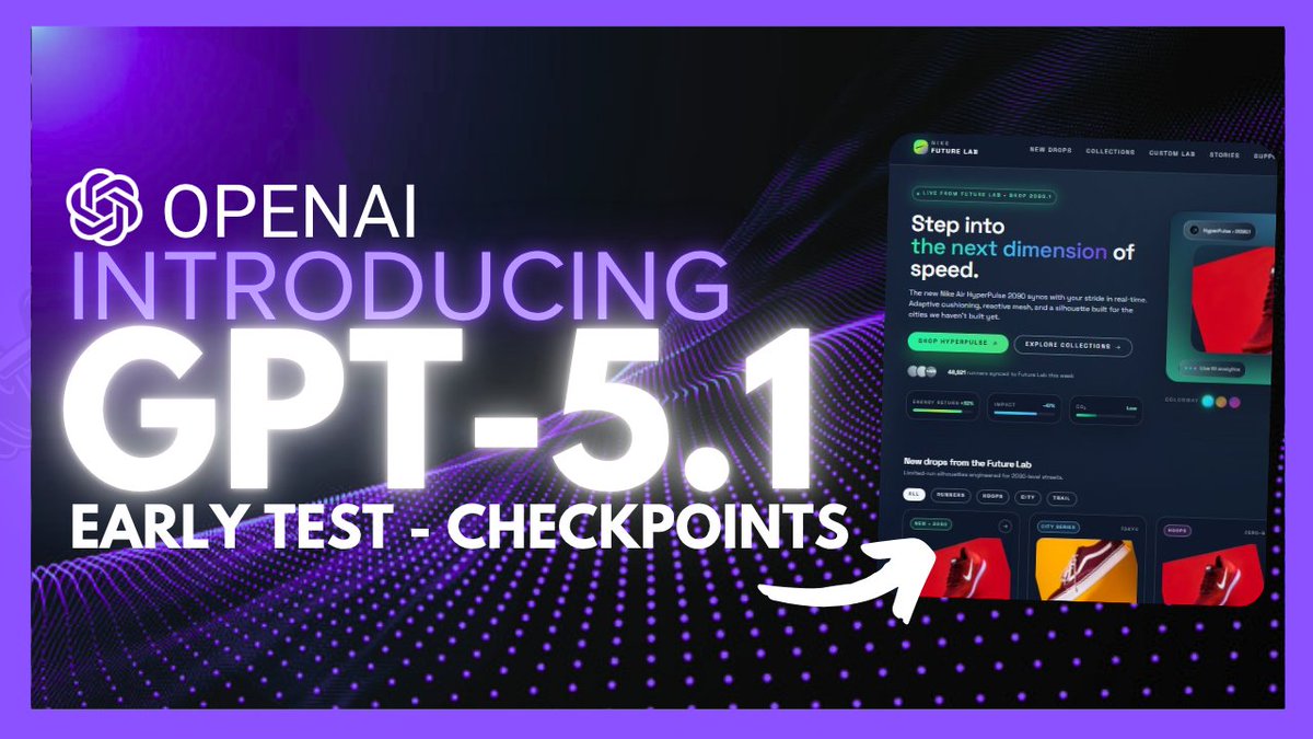 OpenAI's GPT-5.1 (Early Test): BEST Coding Model On Par With Gemini 3.0! (FULLY FREE): youtu.be/dQ7d0dsJ0Xg