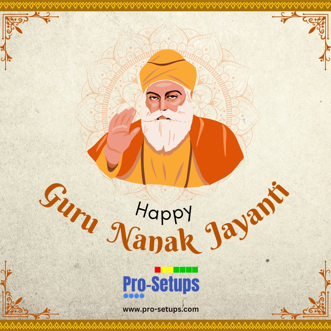ProSetups_'s tweet image. Happy Guru Nanak Jayanti 🙏