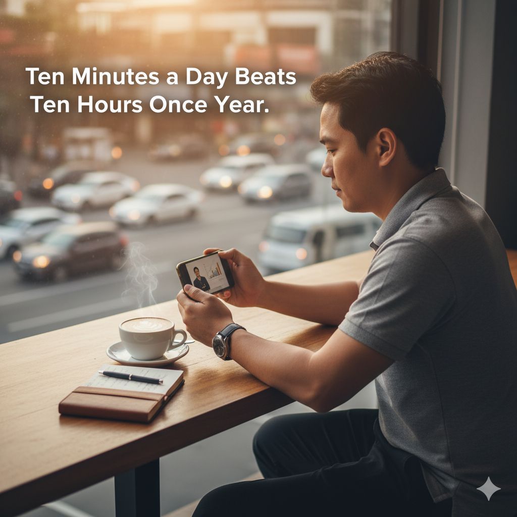 jordanimutan's tweet image. The future of leadership training fits in your pocket.
Micro-learning and coaching are redefining how leaders grow — 10 minutes a day beats 10 hours once a year.

#LeadershipGrowth #HybridLearning #Philippines #DigitalLeadership
Read the full piece 👉 
jordanimutan.com/2025/10/31/bey…