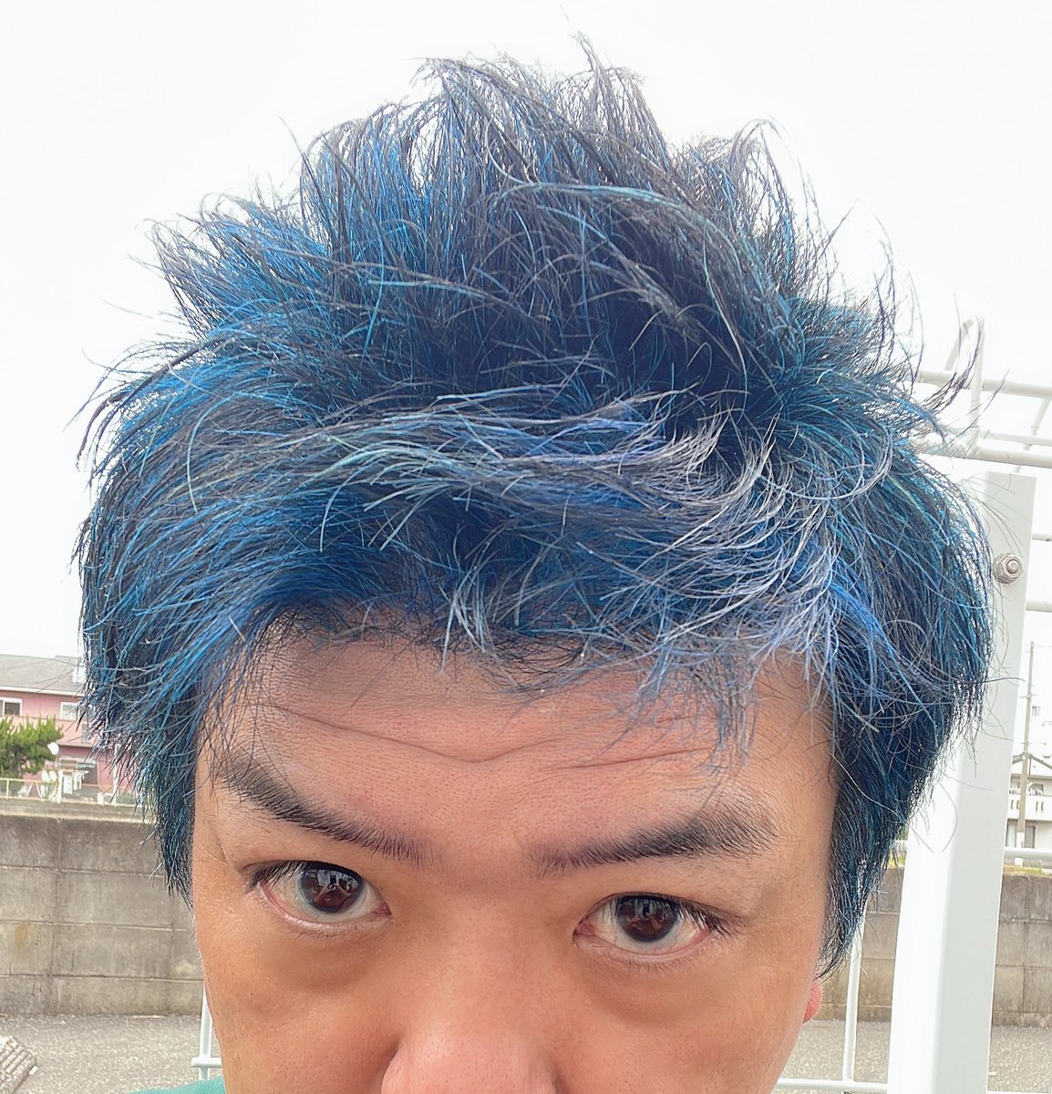 progress2104's tweet image. シルバーヘアーにして行きよったんやけど😅あまりに不評なんで､､､

ブルー7:グリーン3の割合で
やって見たらいい具合になった🙌