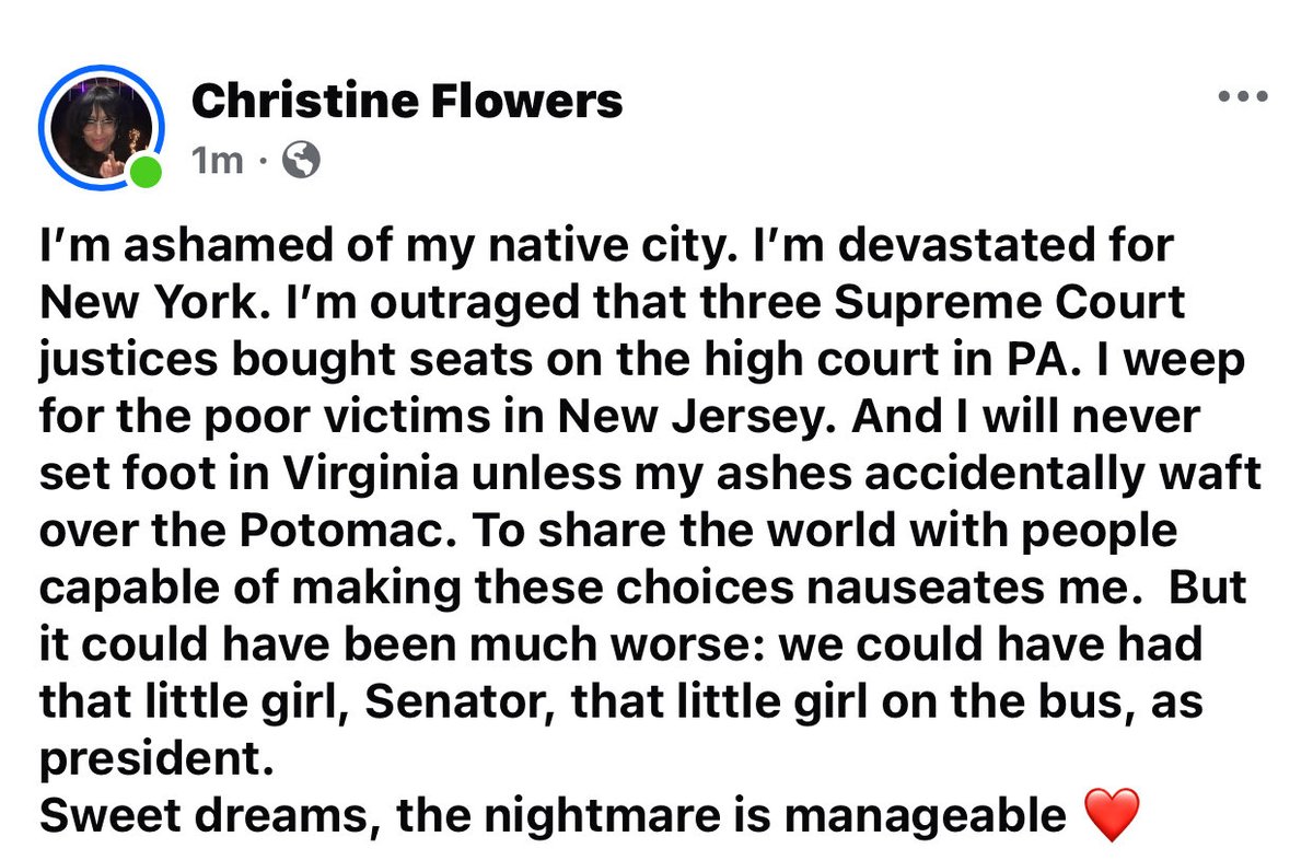 Christine Flowers tweet media