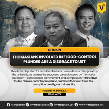 #Opinion: They are corrupt, crass, cruel charlatans. Villanueva, Co, and Alcantara are a disgrace to UST.

Read more: varsitarian.net/thomasians-inv…