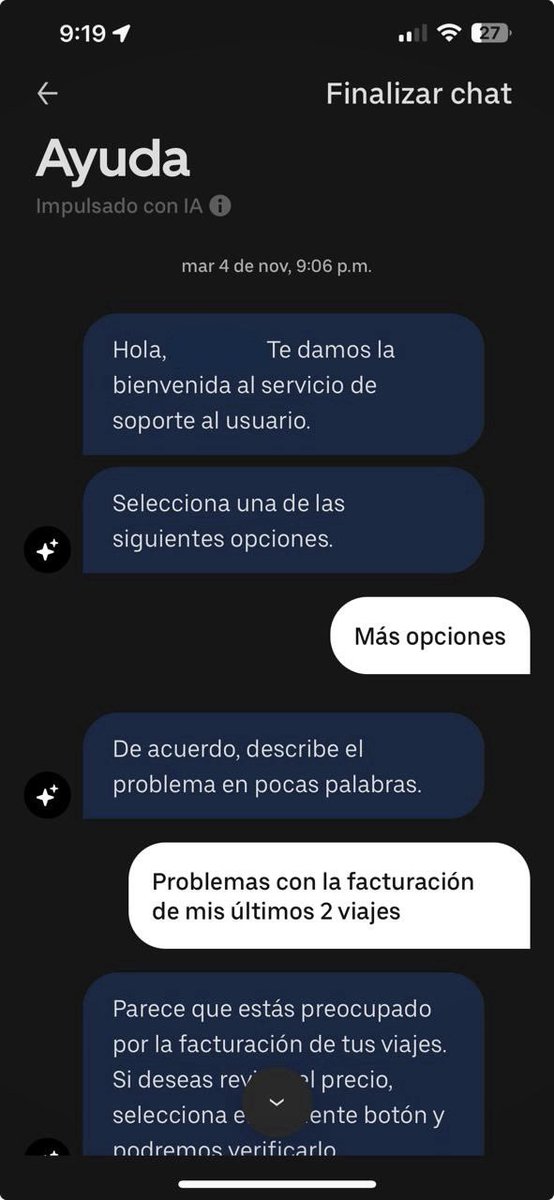 mainou01's tweet photo. @Uber_MEX su sistema de ayuda en la app es total y absolutamente una basura. Hay alguien con quien se pueda hablar? https://t.co/65guv9WOu4
