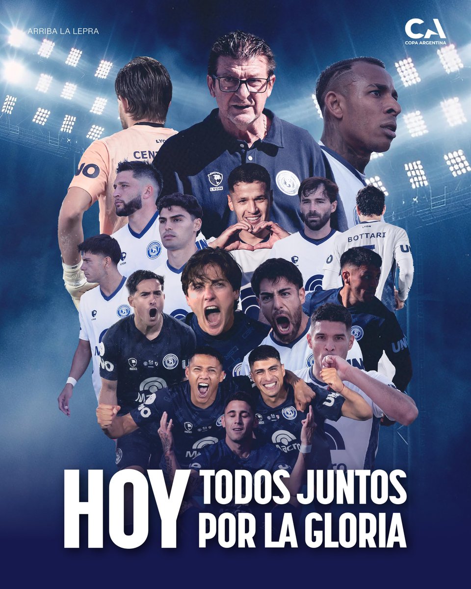 ¡HOY JUGAMOS TODOS, VAMOS POR LA GLORIA LEPRA!  

Daría toda mi vida por ser campeón💙

#ElMásGrandeDeMendoza