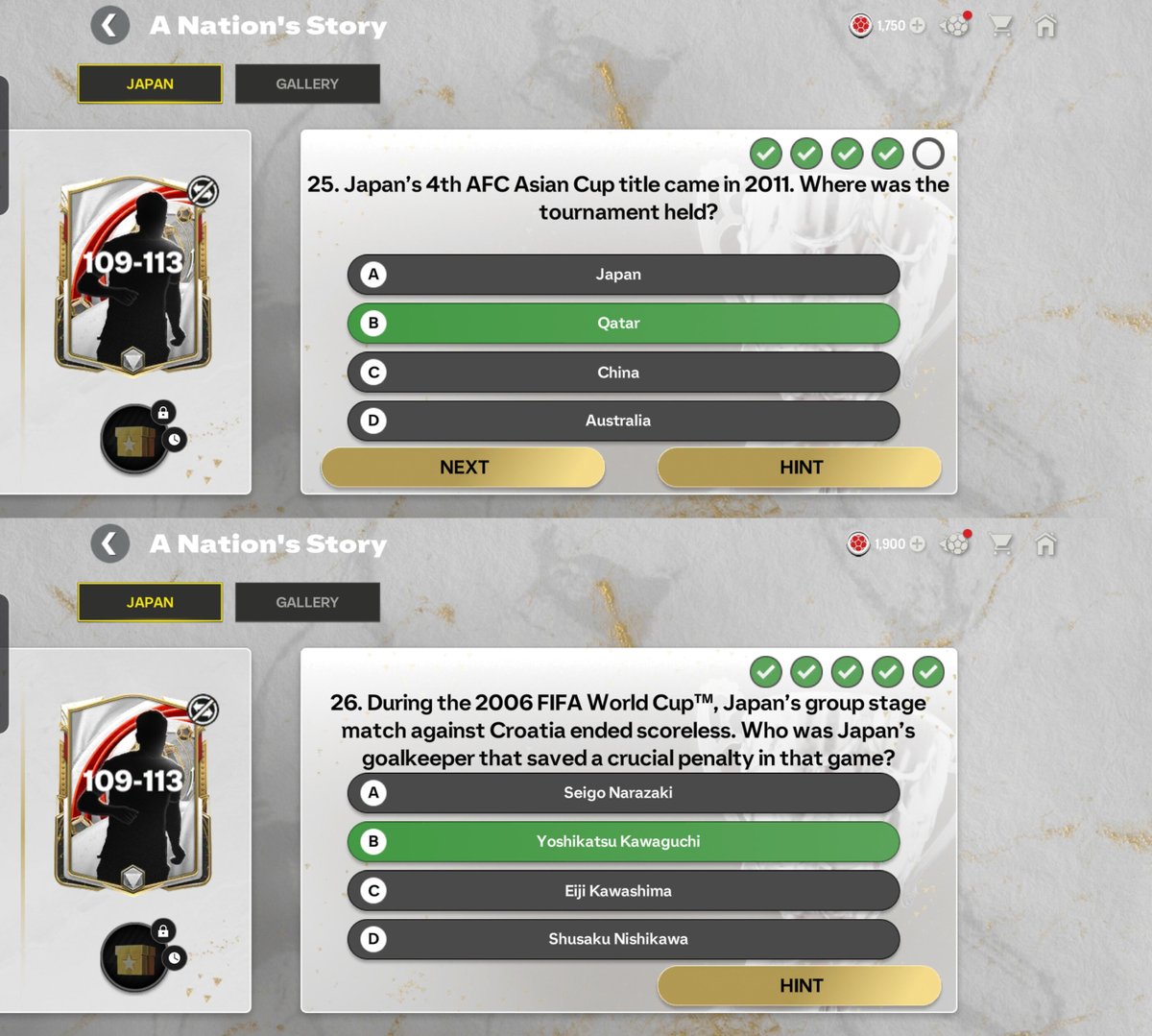 A Nation's Story
Japan
TRIVIA day 7
5 question and there answers 👇
B-A-A-B-B
#FCMobile 
<a href="/EASFCMOBILE/">EA SPORTS FC MOBILE</a>