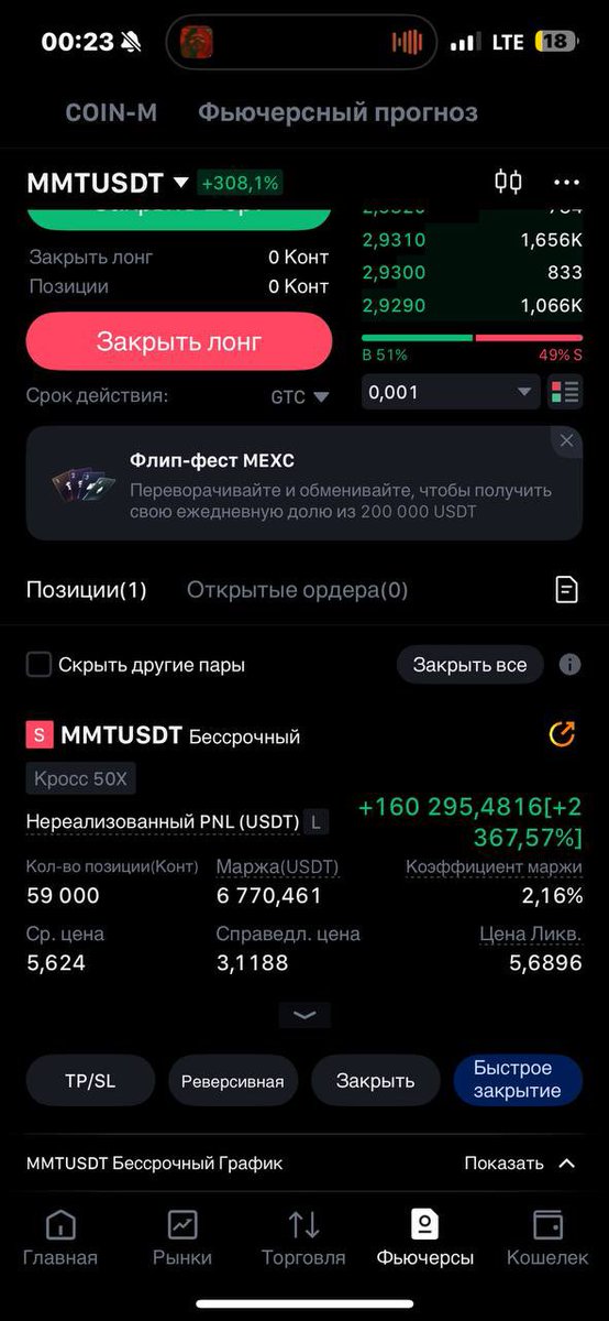 realwayfs's tweet photo. Holy moly! 😱 Just shorted $MMT/USDT on futures – turned $6,770 margin into $177K+ profit in <30 mins! Entered at 5.624, exited ~3.11 as it crashed. Crypto life-changer! 🚀📉
(Proof pics: +2,367% PNL 🔥)
#CryptoWins #MMT #Futures #Lifechange 
RT if crypto changed you! @elonmusk? https://t.co/bBC4syfv9Y