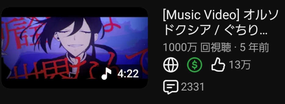 YouTube 10,000,000 views!

自身2作目の1000万再生！
うれしい〜〜〜〜〜！！！
ありがと〜〜〜〜！！！！

これからもいっぱい聴いてくれよな〜！