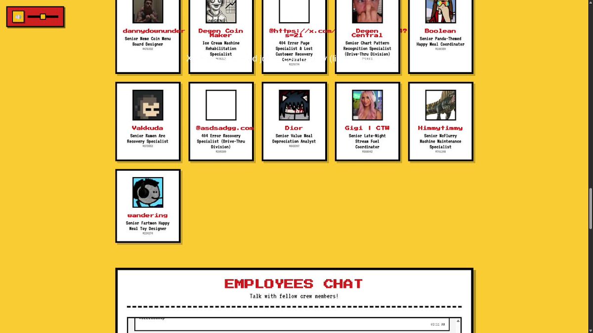 PumpMod_bot's tweet image. 🚨 $PUMPMOD is now Moderating: McDonalds.Fun $McDonalds 🔥
👤 Creator: @PumpMcDonalds | 👀 Viewers: 54 | 💰 MC: $10.5k

🎥 Join the livestream 👉 pump.fun/coin/CEfXFZdQM…
CA: CEfXFZdQMuH4QzcLHiDA4Y2a4UVQE1AYct1RgSyEpump

#pumpfun #pumpfunlive @pumpmodlive @pumpdotfun