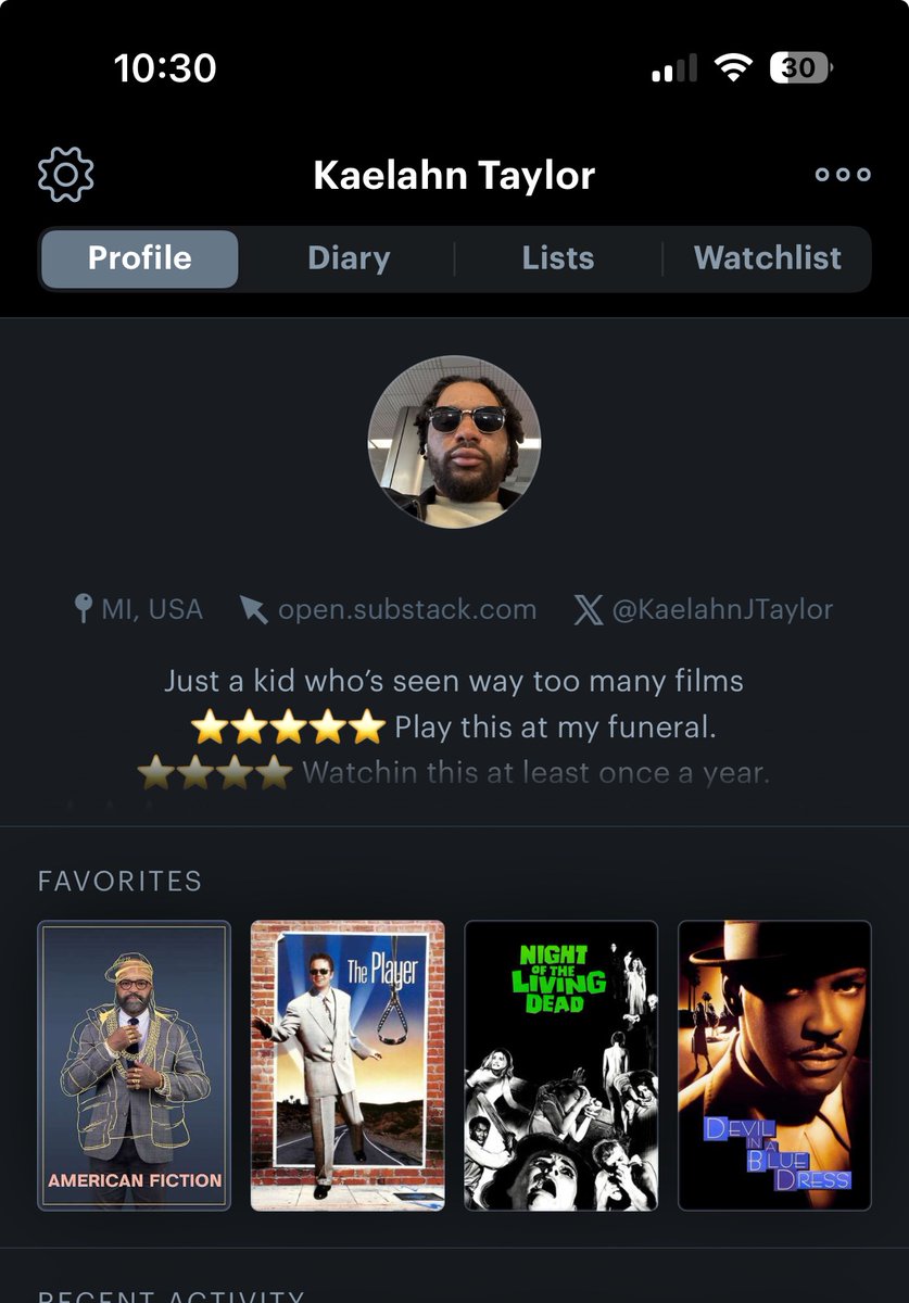 Me + my letterboxd top 4