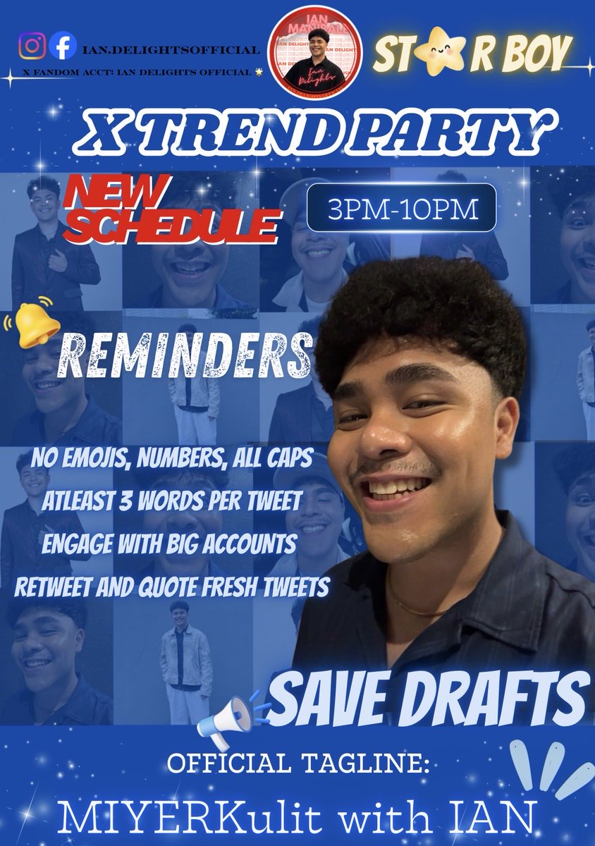 iandelightsofc's tweet photo. TREND STAR PARTY ALERT! 🔔✨

IAN DELIGHTS, standby. We're back again as we double the Kulitan this MIYERKulit with IAN until 10PM! 🌟

⏰: 3pm - 10pm
🗓️: November 05, 2025

SAVE YOUR DRAFTS, PREPARE YOUR TAGS AND LET US UNITE AS ONE FOR IAN this MIYERKulit! 🌟 https://t.co/DqhTB2Mjpo