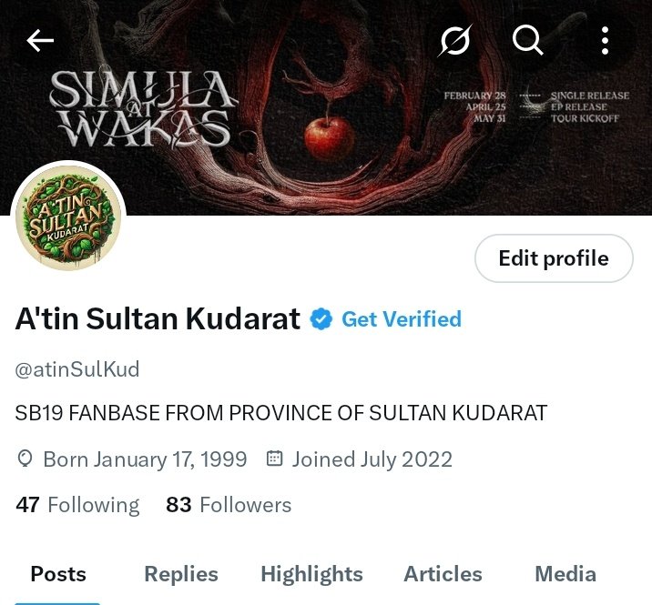 Hi A’TIN! 💙

We are A’TIN Sultan Kudarat, and we’d like to ask for a little favor 🥺 

Please follow our small fanbase as we hype and support the boys’ upcoming performance here in our province! Let’s make Sultan Kudarat loud and proud for SB19! 🔥💎 

Thank you so much! #SB19