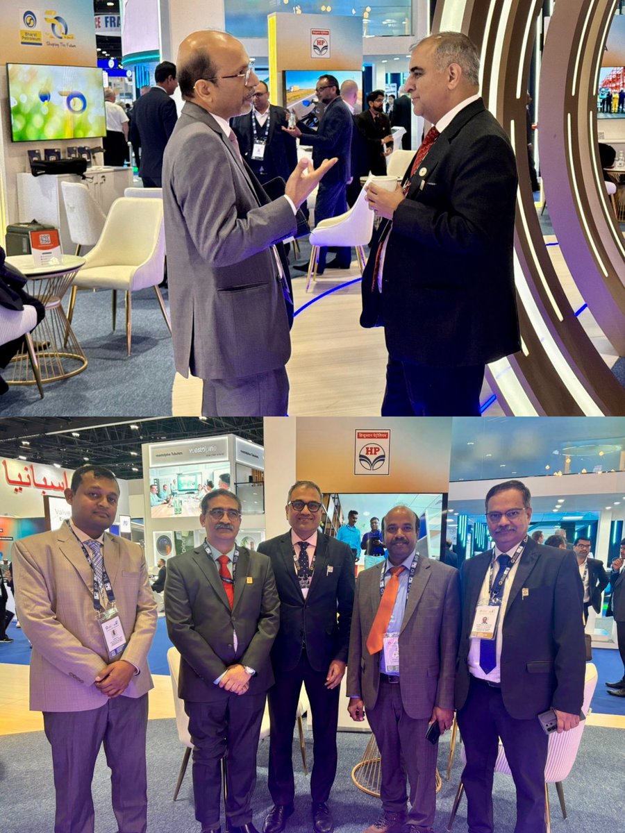 HPCL's tweet image. Day 2 at ADIPEC 2025 was filled with inspiring exchanges, innovative ideas, and meaningful connections. 

The conversations continue at Hall 10 | Stands 10121 &amp;amp; 10130 - join us to explore how HPCL is shaping the future of energy, today.

#HPCL #ADIPEC2025