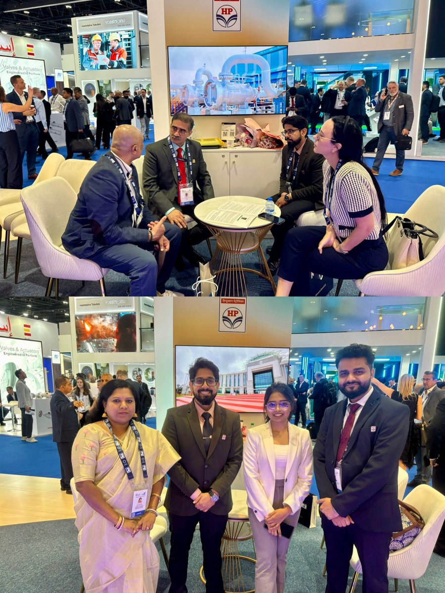 HPCL's tweet image. Day 2 at ADIPEC 2025 was filled with inspiring exchanges, innovative ideas, and meaningful connections. 

The conversations continue at Hall 10 | Stands 10121 &amp;amp; 10130 - join us to explore how HPCL is shaping the future of energy, today.

#HPCL #ADIPEC2025
