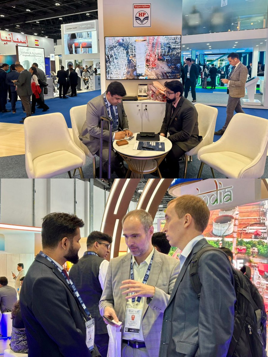 HPCL's tweet image. Day 2 at ADIPEC 2025 was filled with inspiring exchanges, innovative ideas, and meaningful connections. 

The conversations continue at Hall 10 | Stands 10121 &amp;amp; 10130 - join us to explore how HPCL is shaping the future of energy, today.

#HPCL #ADIPEC2025