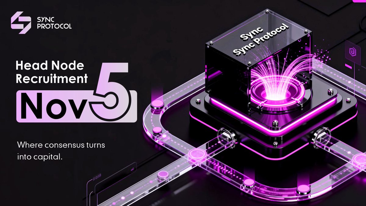 SyncProtocol_'s tweet image. The new financial order is taking shape.
From Alpha’s awakening to Sync-X’s launch —
Now, the core power of the Sync Protocol opens to the world.

🔥 Head Node Recruitment starts Nov 5
BEP20: 0xe6Ff3a48ed52a0b97139f0dEF951Cd76F7592ffC

Join the core. Rule the rhythm of value.