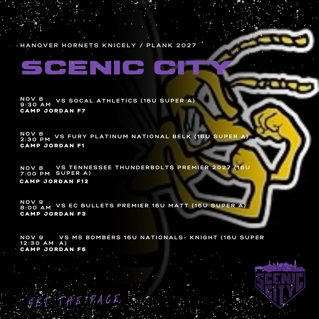 Heading to Chattanooga for <a href="/ConnectSports_/">Connect Sports</a> Scenic City this weekend with a talented group of Hanover Hornet 2027s!!  Coaches please stop by and check us out!!
<a href="/UNCWsoftball/">UNCW Softball</a> <a href="/CoastalSoftball/">Coastal Carolina SB</a> 
<a href="/MaggieMrowka/">Maggie Mrowka</a> <a href="/OleMissSoftball/">Ole Miss Softball</a> 
<a href="/UVASoftball/">Virginia Softball</a> <a href="/Hornets08_Plank/">Hanover Hornets Plank- 2026</a>