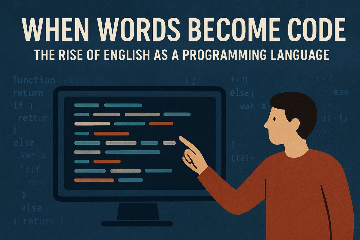 Ombui_J's tweet photo. Now that English is increasingly becoming a programming language, is there need to study c++, c#, python, ruby etc?
#ictscorecard 
#TechFamily 
#techwar https://t.co/ZIIEuvz9YH