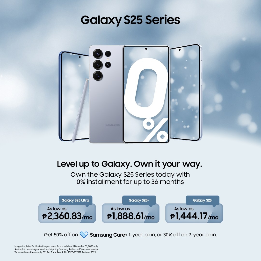 _sienatweets's tweet photo. Capture every unforgettable moment beautifully with the #GalaxyS25 FE. Make it easier to celebrate your way with 0% installments up to 24 months and exclusive holiday offers. 

Promo runs until December 31, 2025 only. #UnforgettableGifting https://t.co/cHdNZ5zLjY