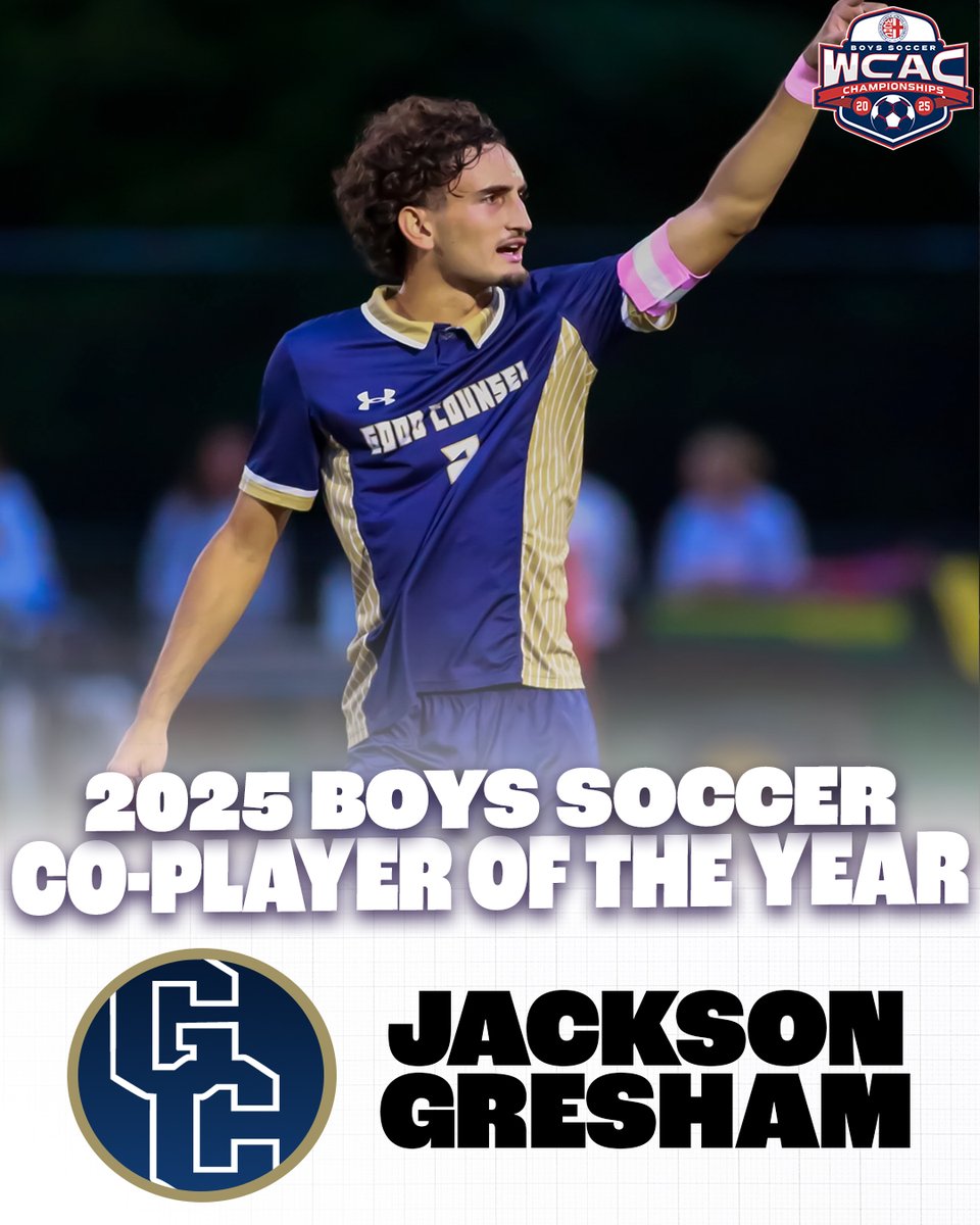 WCACSports's tweet photo. 🏐 Congratulations to the 2025 WCAC Boys Soccer All-Conference Teams and the Co-Players of the Year!   

 #WCACChampionships #WCACSoccer #AllConference #WCAC https://t.co/0WmJ1ynsoB