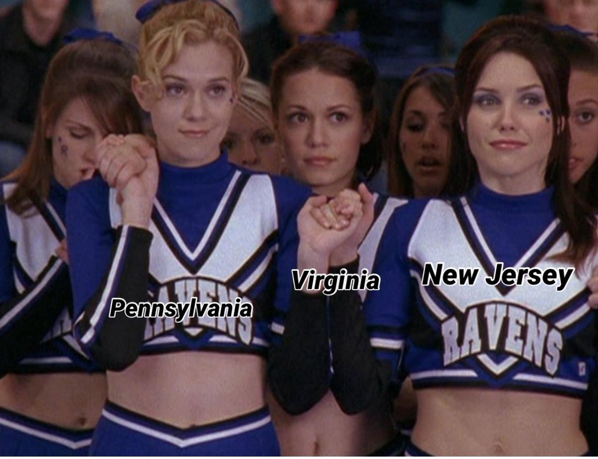 very realistic photo of democrats in NJ, PA, and VA tonight <a href="/SophiaBush/">Sophia Bush</a>