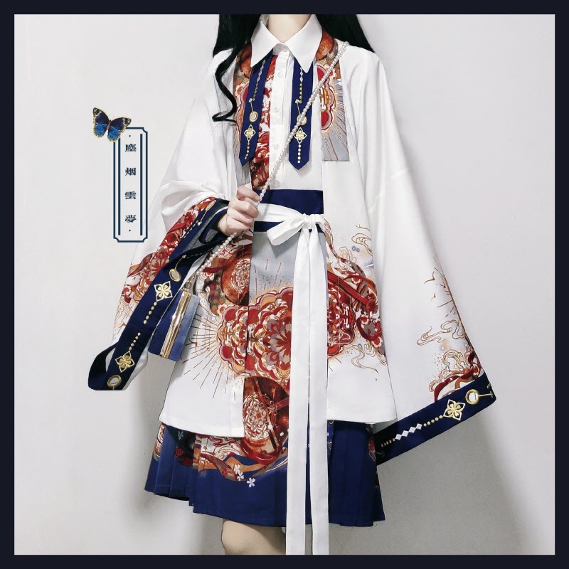 LolitaWardrobe's tweet photo. 【-Ode to Pipa-】 #Hanfu #QiLolita Blouse, Skirt and Haori

◆ Shopping Link  >>> https://t.co/I3SWyCZujV https://t.co/Bgc0DLDR0W