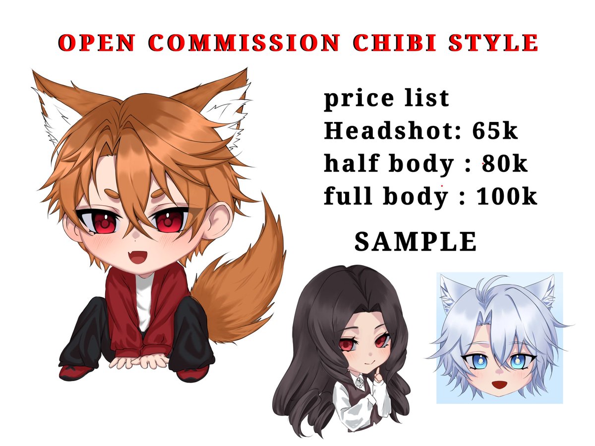 [RT's &amp; likes are appreciated \⁠(⁠๑⁠╹⁠◡⁠╹⁠๑⁠)⁠ﾉ♡]

HAI GUYSS!!! aku open commission full rendered for local only✨
payment dan Tos tertera di Commsheet. Yukkk yang tertarik, atau mau tanya tanya dulu boleh dm aku yaa! 💗

#commissionsopen #Commission #ArtCommission