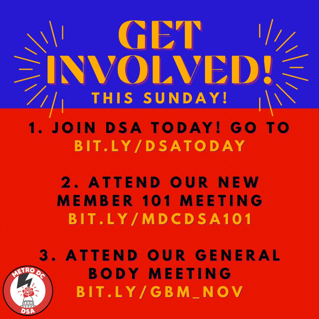 🌹ZOHRAN WINS! Join DSA today.🌹

We have a world to win!

Get involved this Sunday, November 8th by:

1. Joining DSA today! Go to act.dsausa.org/donate/members… to join us! (1/3)