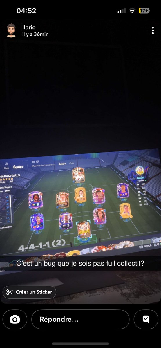 Citizenn_59's tweet photo. @easportsfcfr Quelqun a la réponse de pourquoi je suis pas full collectif sur le jeu svp. ?? https://t.co/38UV0qGBEk