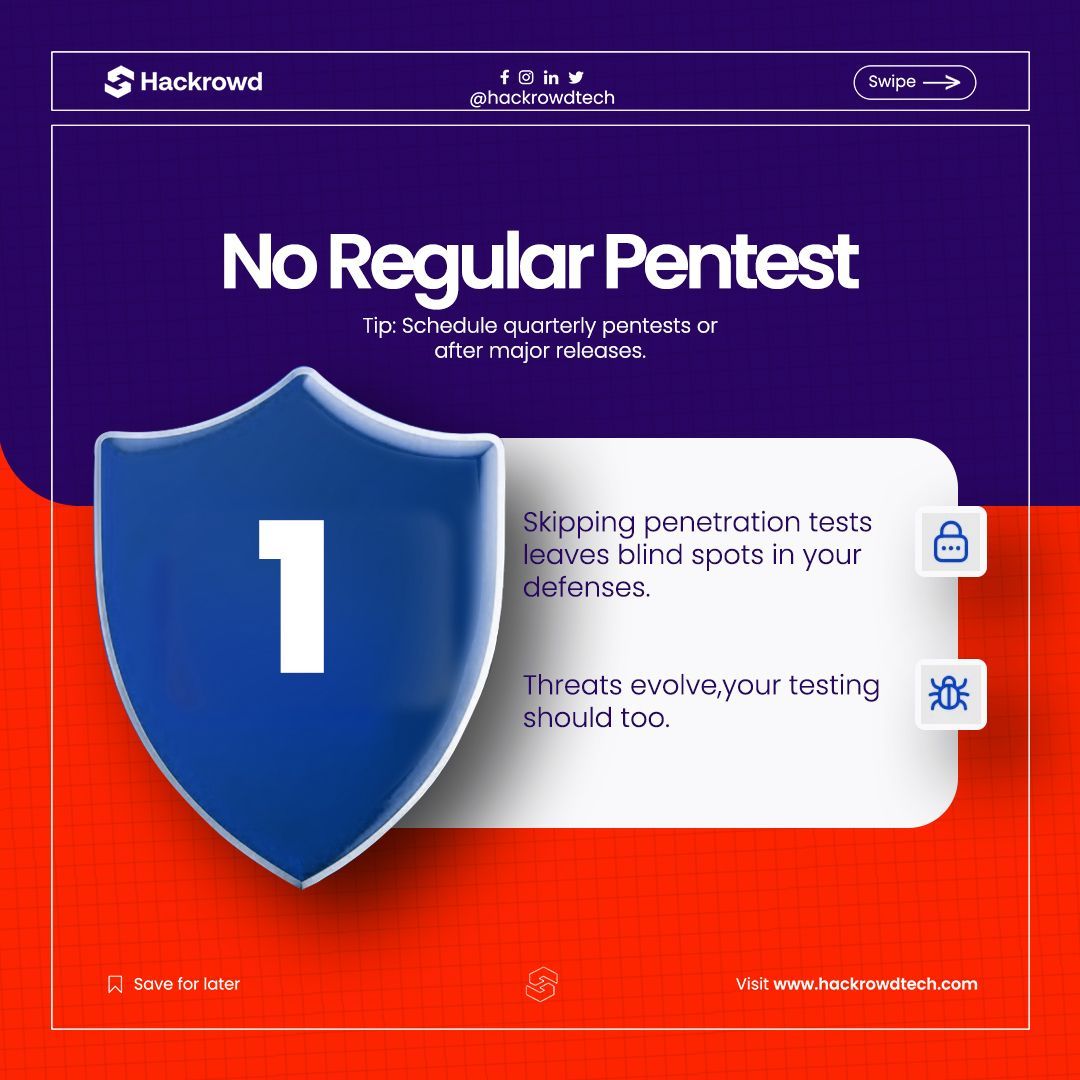 hackrowdtech's tweet image. Think your business is safe? Think again. 
Most companies only realize the danger after it&apos;s too late.

Here are the TOP 3 SECURITY MISTAKES that could be quietly putting you at risk.

Your security isn&apos;t a checkbox - it&apos;s a responsibility. 

#Cybersecurity #InfoSec #Dataprotect