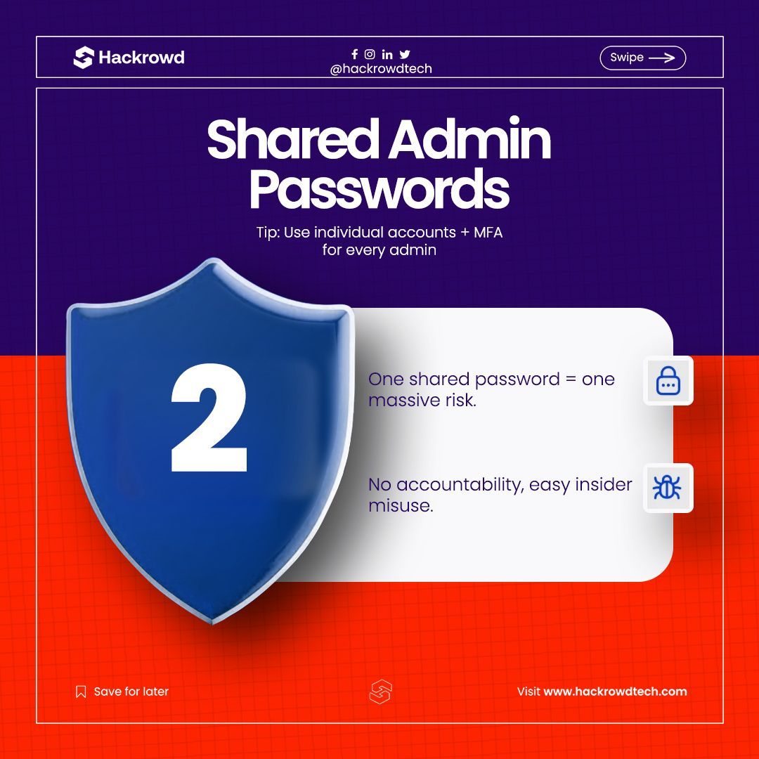 hackrowdtech's tweet image. Think your business is safe? Think again. 
Most companies only realize the danger after it&apos;s too late.

Here are the TOP 3 SECURITY MISTAKES that could be quietly putting you at risk.

Your security isn&apos;t a checkbox - it&apos;s a responsibility. 

#Cybersecurity #InfoSec #Dataprotect