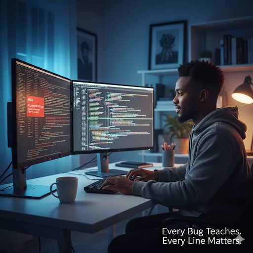 FredrickUghimi's tweet image. 👨🏽‍💻 Fredrick Ughimi | #WisdomWednesday
Once spent 2 days debugging a single missing semicolon.
Painful, but it taught me this — small details build great systems.

Every bug is a lesson. Every line of code tells a story.
Keep building, keep learning. 💡
#TechLife #CodingWisdom