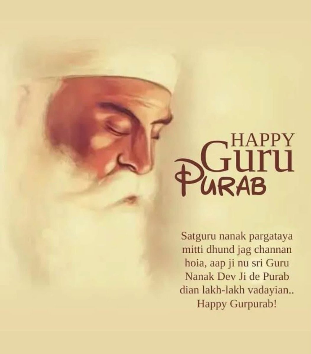 Warm greetings on #Gurpurab! 

On this sacred occasion, we bow in reverence to the divine teachings of #GuruNanakDevJi, whose message continues to illuminate humanity: Walk on the path of truth and humility, Embrace equality, compassion &amp; service. 🙏❤️🌞🤞