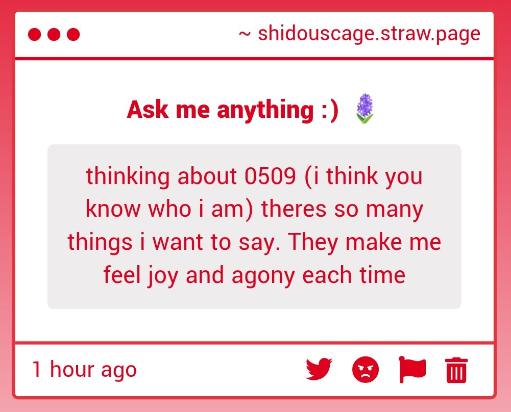 Having a very strong feeling I know who this is. I AGREE THOUGH 0509 is so nice... I also am a Big Fan of 090509. John deserves some love from the good doctor too 🙏