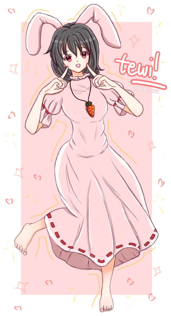 chloesblupees's tweet photo. 🐰🥕 Tewi Inaba🥕🐰
(Repost) requested by my boyfiee
#touhou #tewiinaba #animeart #fanart #illustration #artmoots https://t.co/gJLPFmivGH