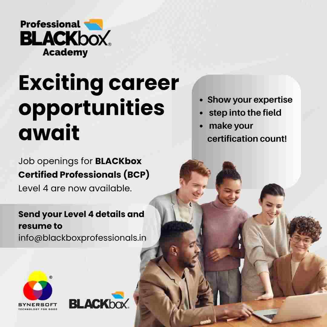 SynersoftTech's tweet image. 💼 Job Opportunity for BCP Level 4 Professionals

If you’re a certified BCP Level 4 professional, this is your chance to take the next step in your career.

📩 Share your certification details and resume with us at info@blackboxprofessionals.in

#BLACKbox #BCP #JobOpportunity