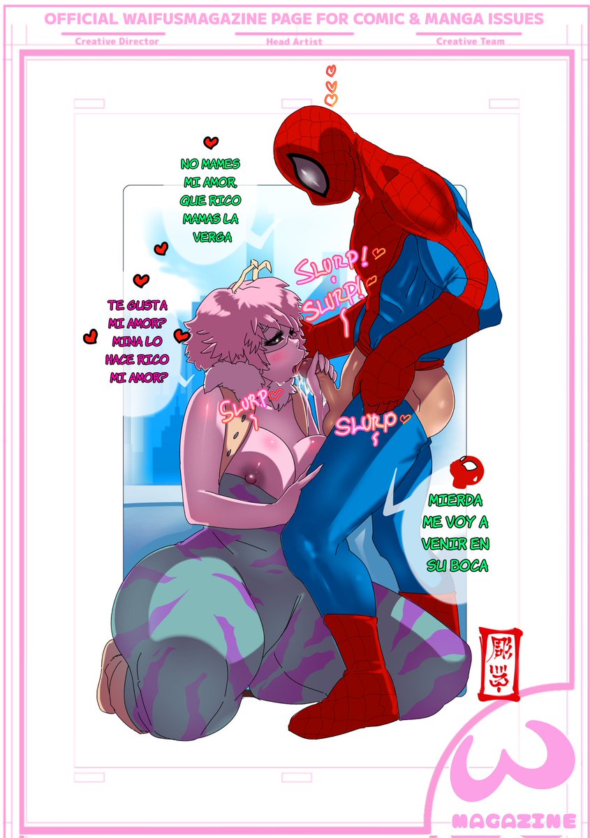 WAIFUSMAGAZINE's tweet photo. Should I really expand on this idea? It's a ship I never thought I'd draw, but it was really well-received. What do you guys think?

#MinaAshido #Spiderman #Shipping https://t.co/kTPzEFPnnU