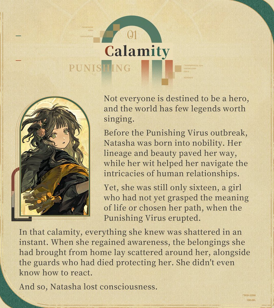 PGR_GLOBAL's tweet image. [Natasha | New 6★ Tactical Memory Chip]

When they traced her to the last recorded camp, they found Natasha had remained there forever.
A simple grave, marked by a tombstone of small stones and fabric strips, bore her epitaph:
&quot;I am Natasha. I lived.&quot;
#punishinggrayraven #PGR…